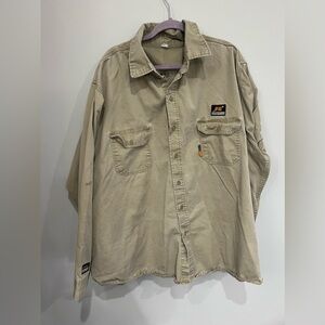 Big&Tall Mens Fire Resistant Work Shirt 100% Cotton Lightweight Welding Shirts